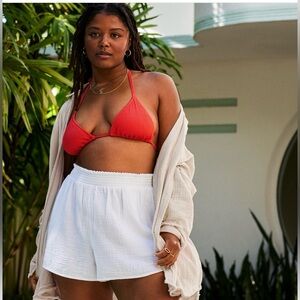 Aerie Guazy High Waist White Shorts